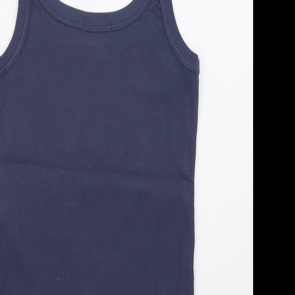 M&S Womens Blue   Basic Tank Size L