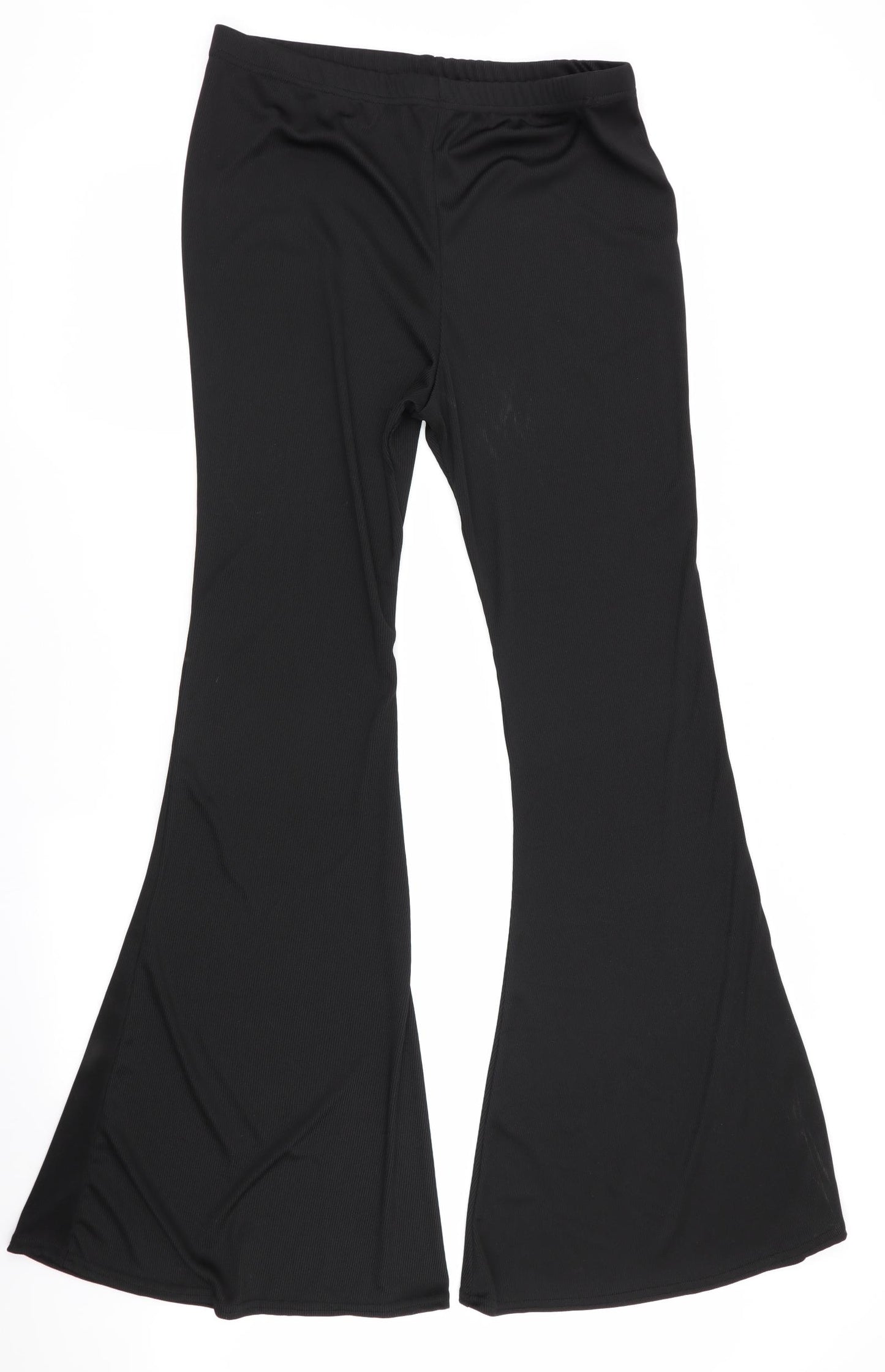 Pretty Little Thing  Womens Black   Trousers  Size 16 L34 in - Kick Flared