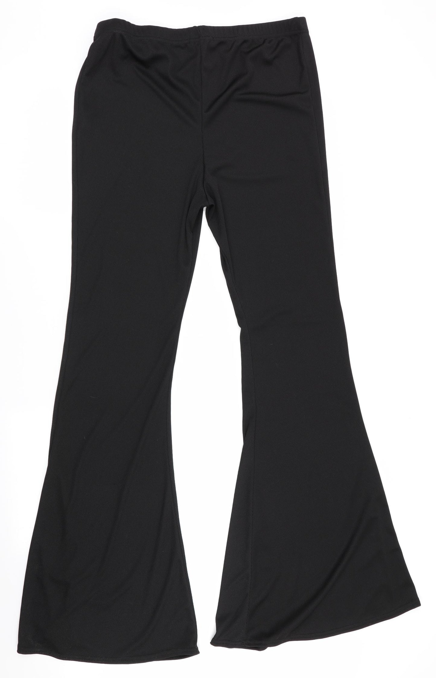 Pretty Little Thing  Womens Black   Trousers  Size 16 L34 in - Kick Flared