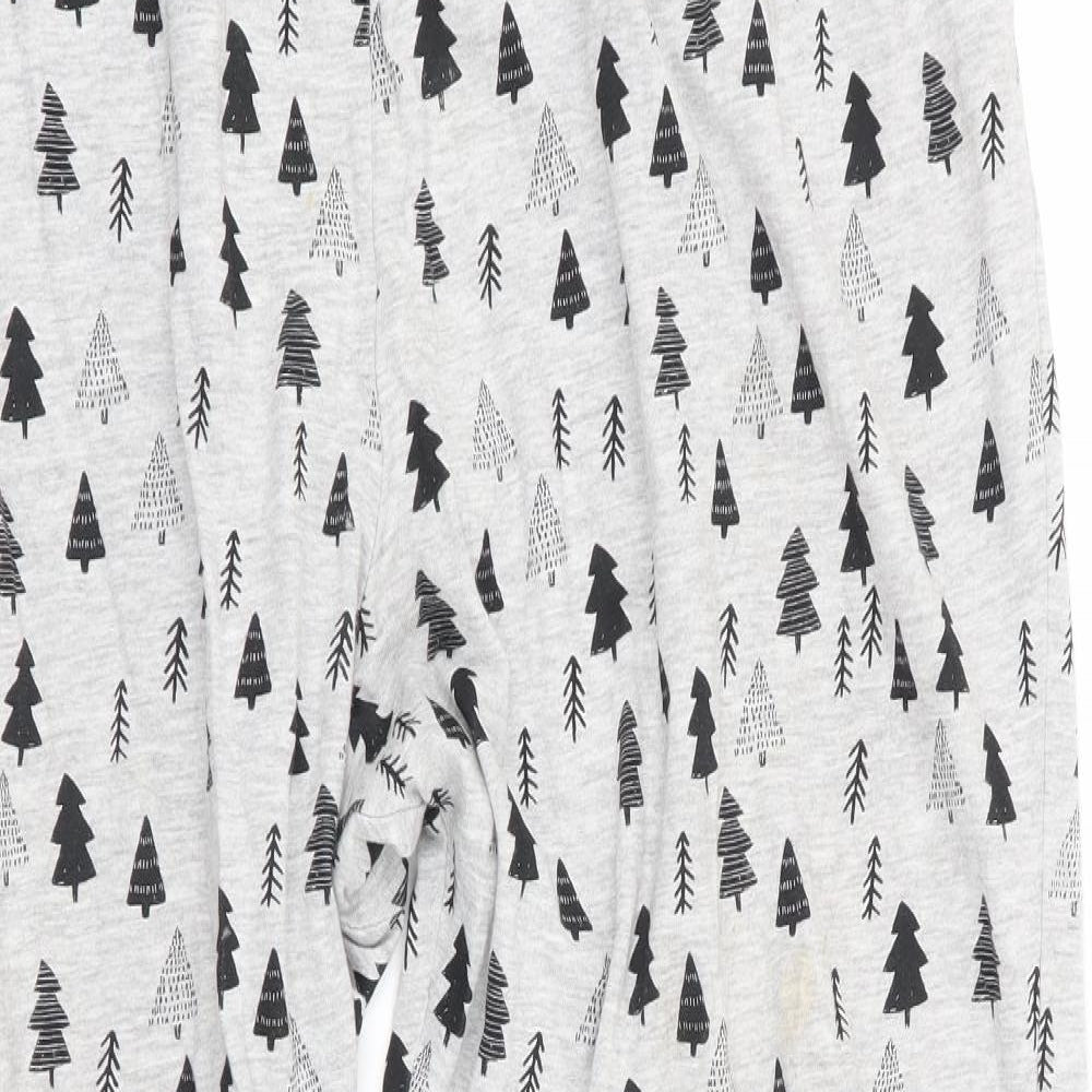 George Womens Grey Floral   Pyjama Pants Size L  - Christmas Tree Print