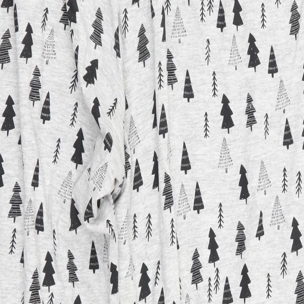 George Womens Grey Floral   Pyjama Pants Size L  - Christmas Tree Print