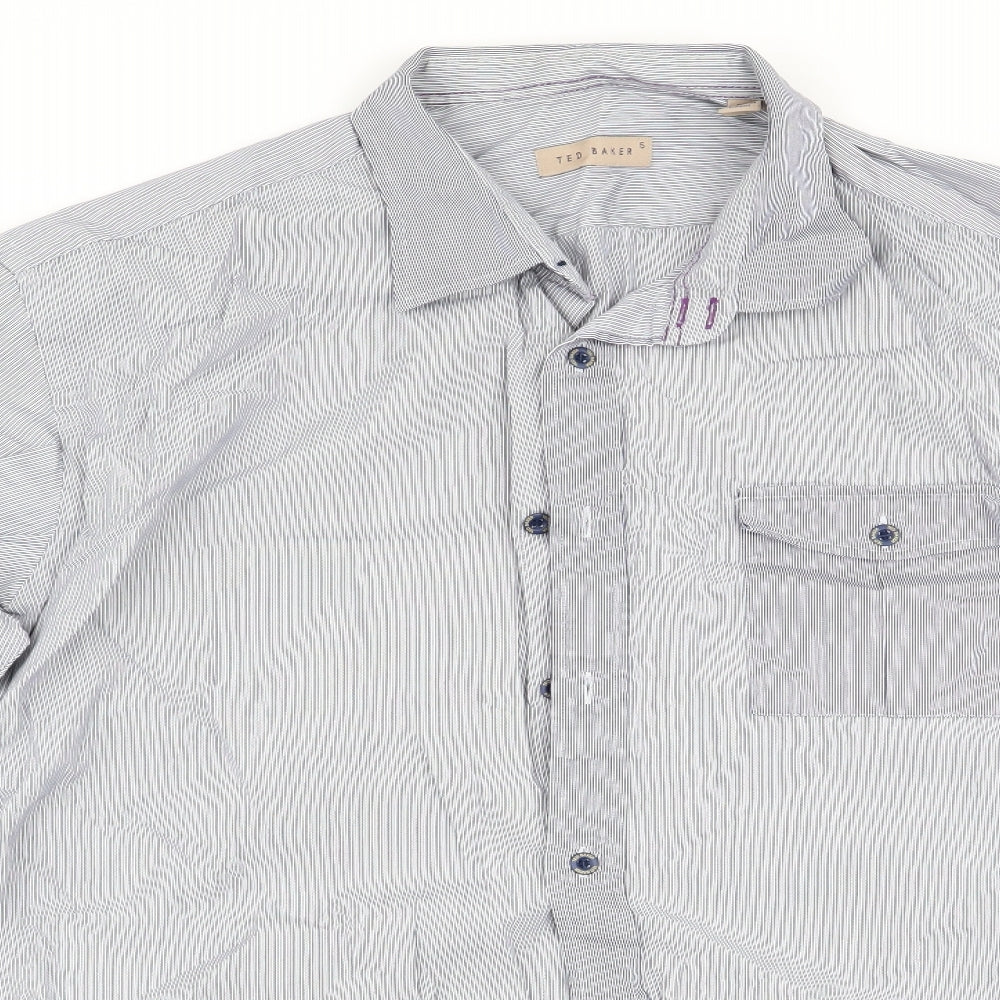 Ted Baker Mens Blue Striped   Button-Up