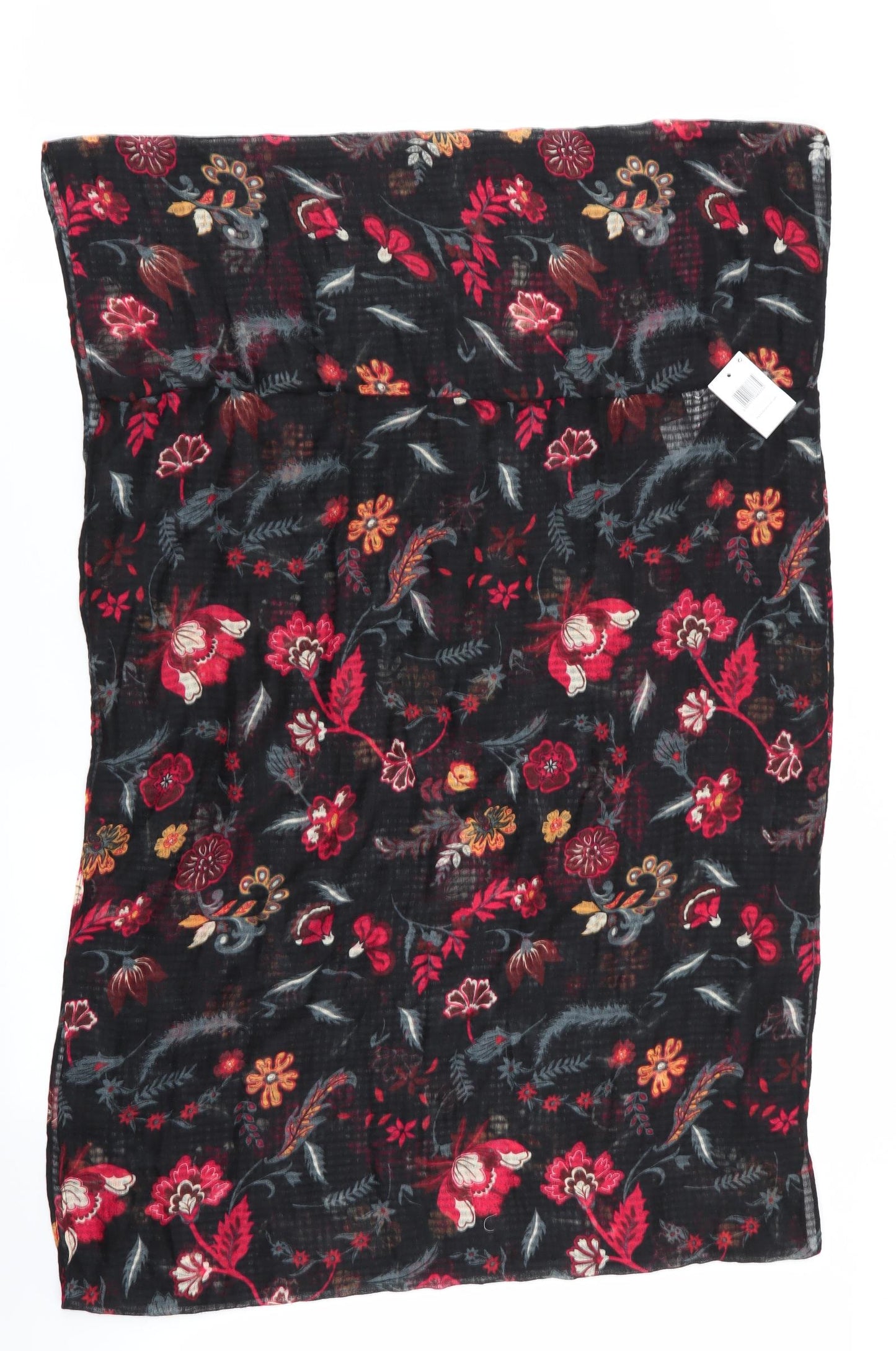 Peacocks Womens Black Floral   Scarf   - Summer Snood