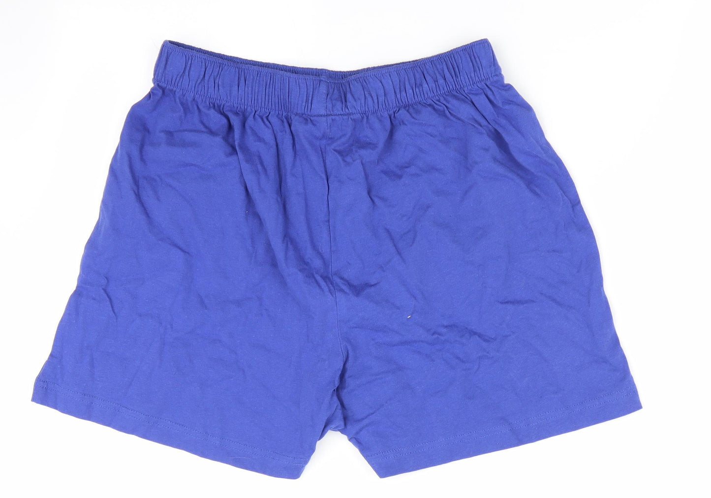 Nightwear Mens Blue Solid   Sleep Shorts Size M  - The Simpsons