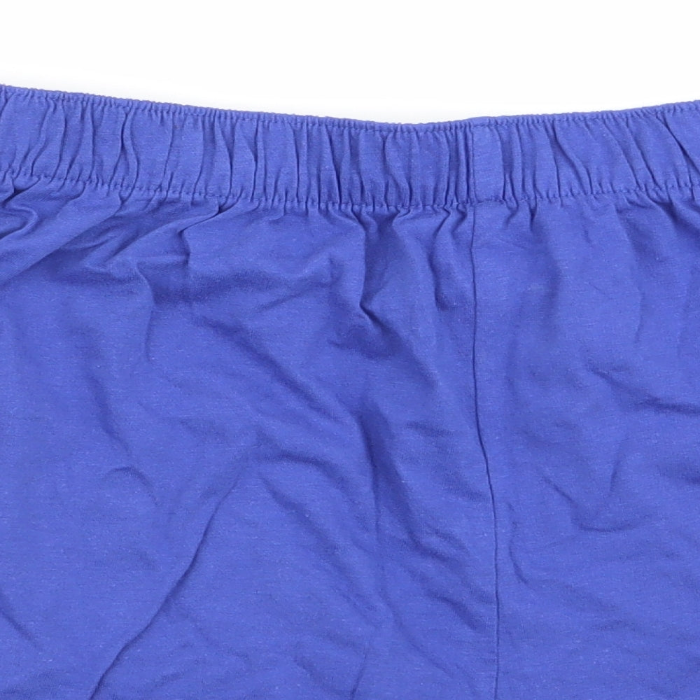 Nightwear Mens Blue Solid   Sleep Shorts Size M  - The Simpsons