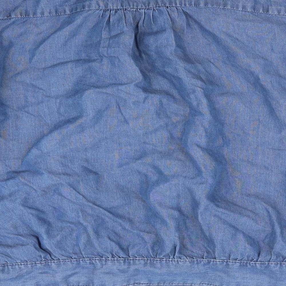 George Womens Blue   Wrap Blouse Size 14  - Hem Fastening & Side Tie
