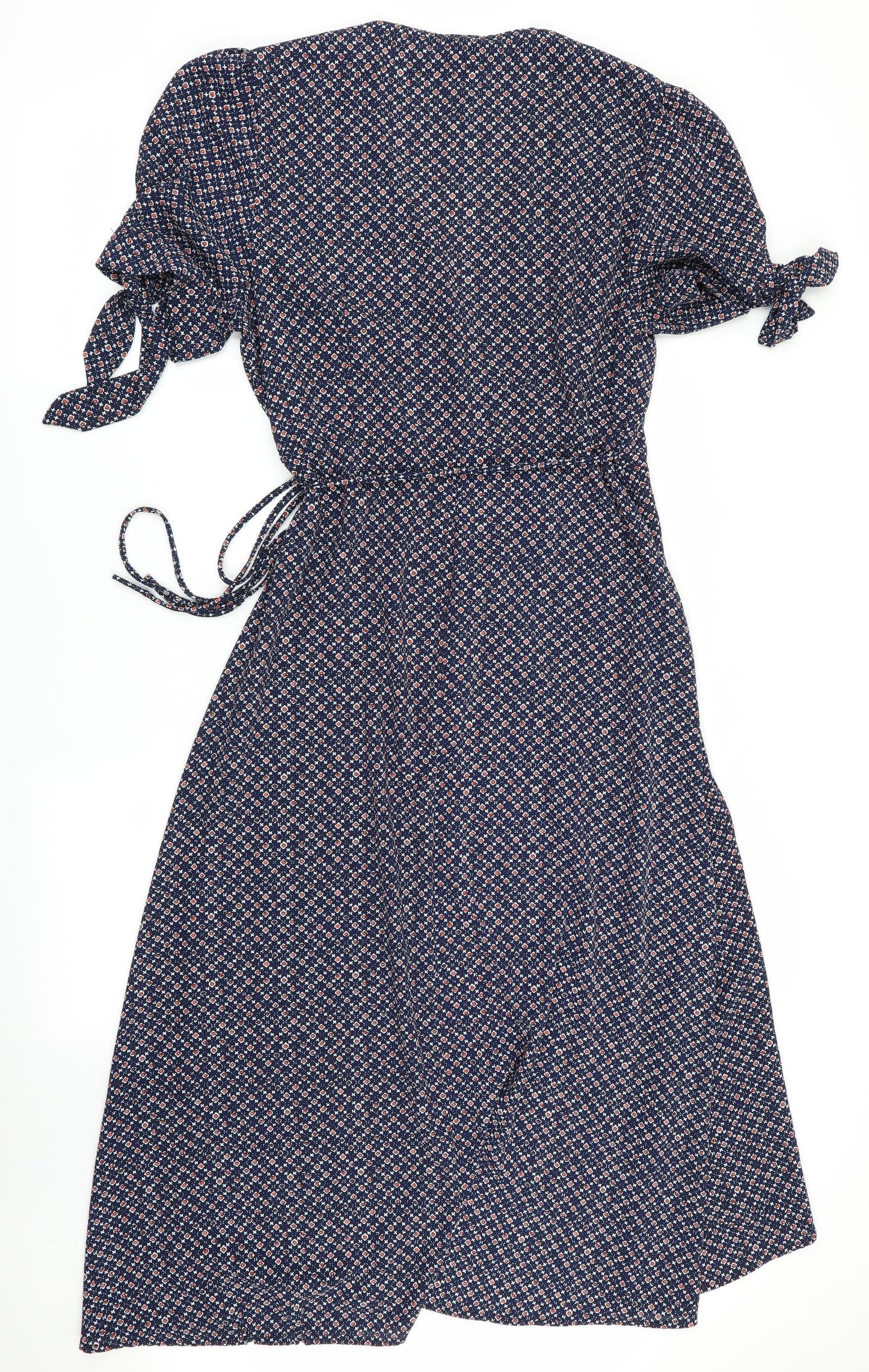 Izabel London Womens Blue Floral  Wrap Dress  Size 14