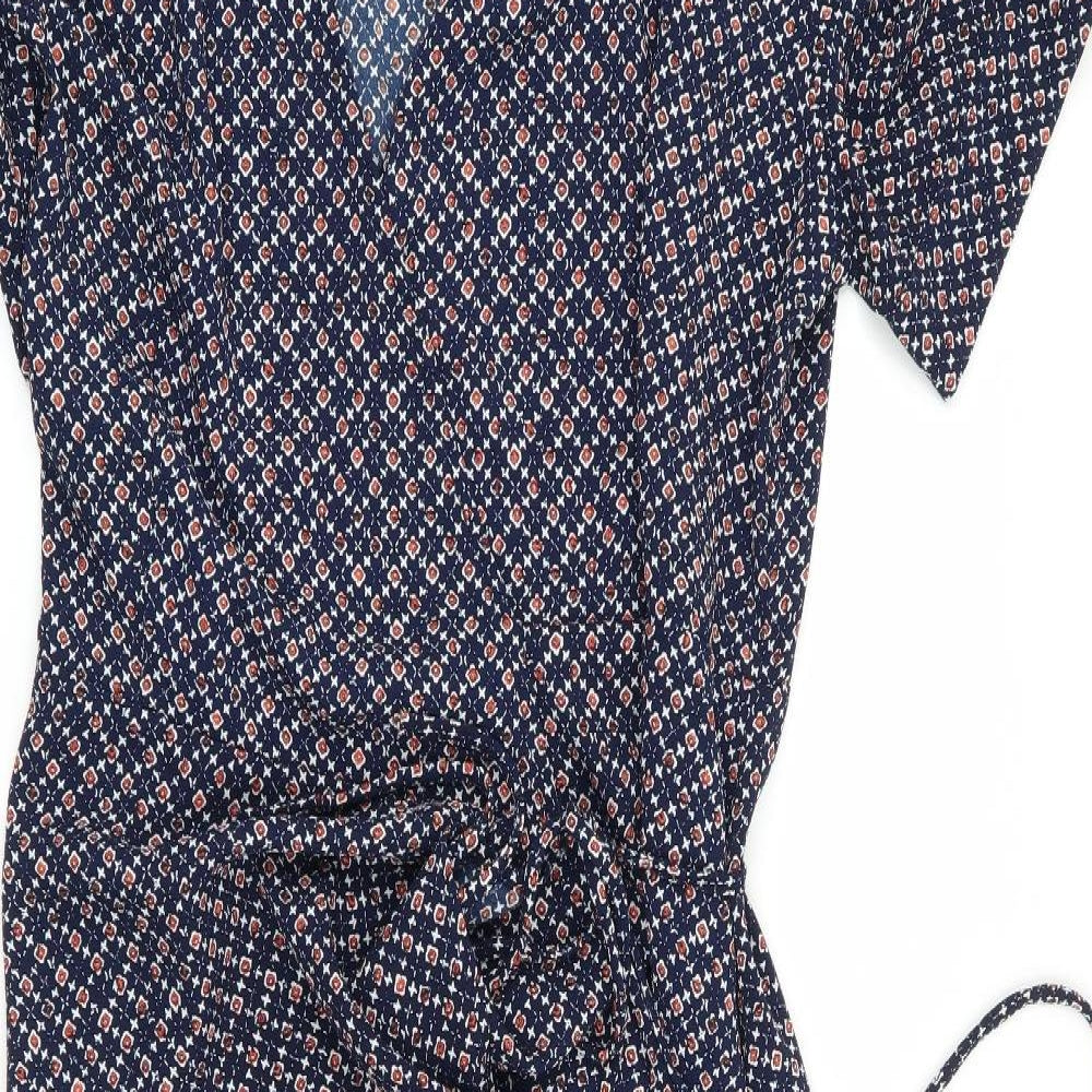 Izabel London Womens Blue Floral  Wrap Dress  Size 14