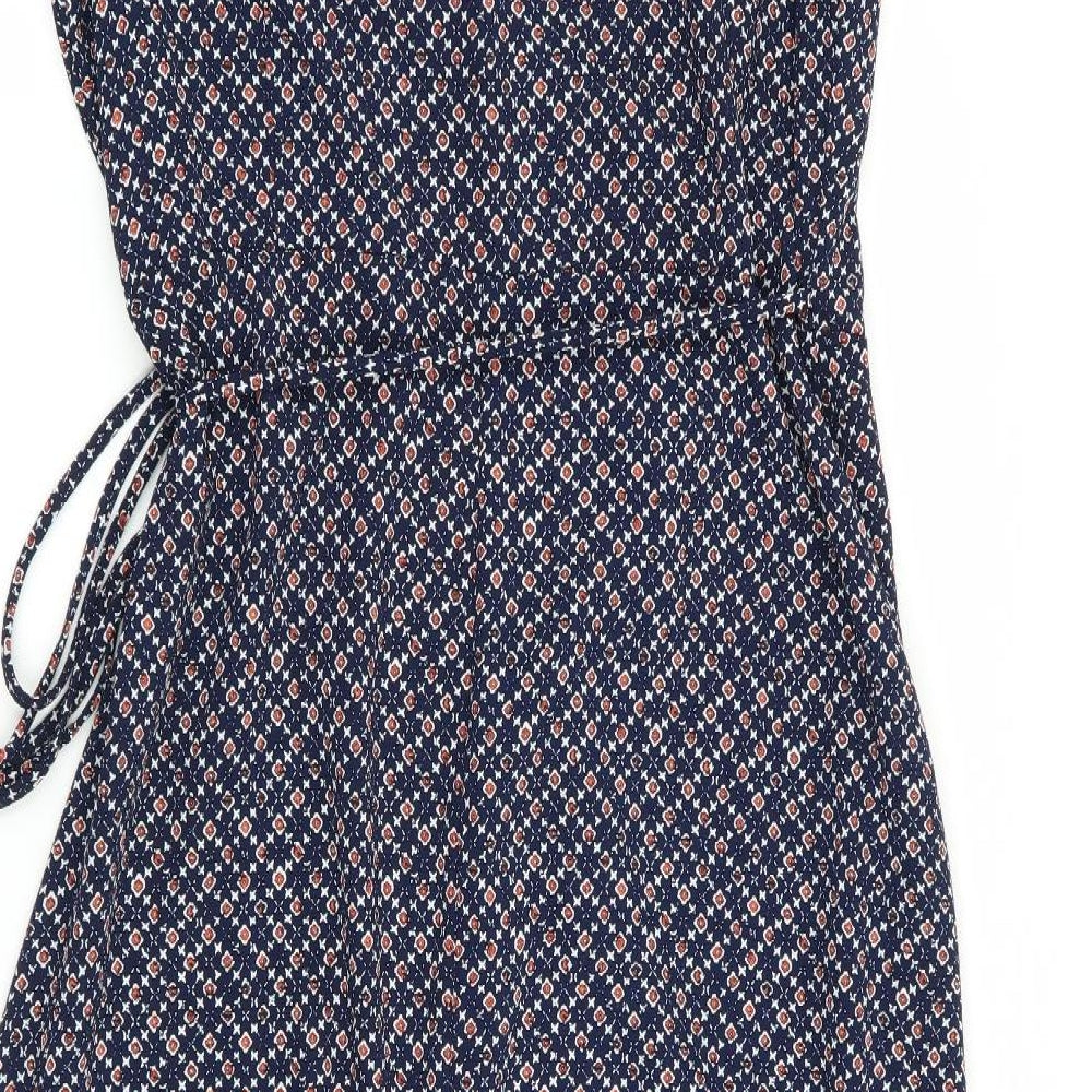 Izabel London Womens Blue Floral  Wrap Dress  Size 14