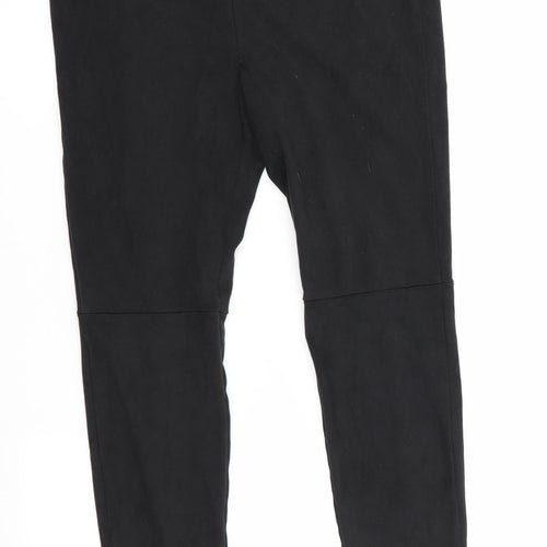 HUE Womens Black   Jegging Trousers Size M L27 in - Suede Effect Jodpur Style