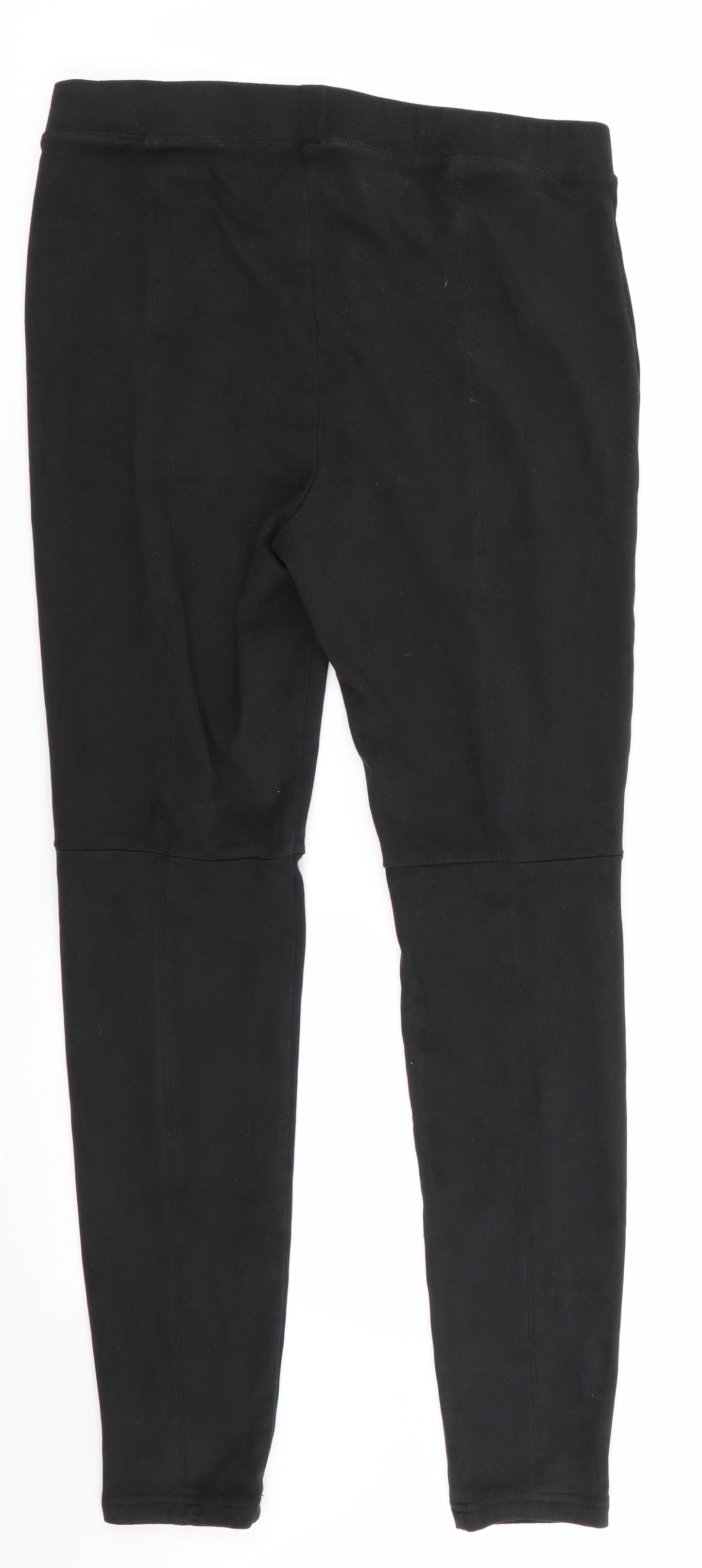 HUE Womens Black   Jegging Trousers Size M L27 in - Suede Effect Jodpur Style