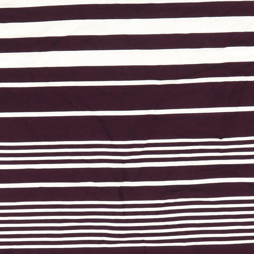 Jasper Conran Womens Purple Striped  Tunic T-Shirt Size 14