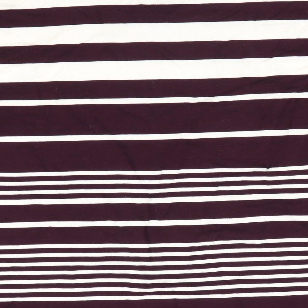 Jasper Conran Womens Purple Striped  Tunic T-Shirt Size 14