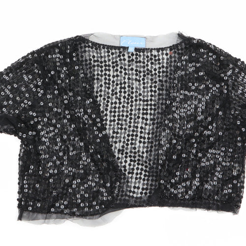 Fleur Womens Black   Shrug Jumper Size 12  - Sequins all over