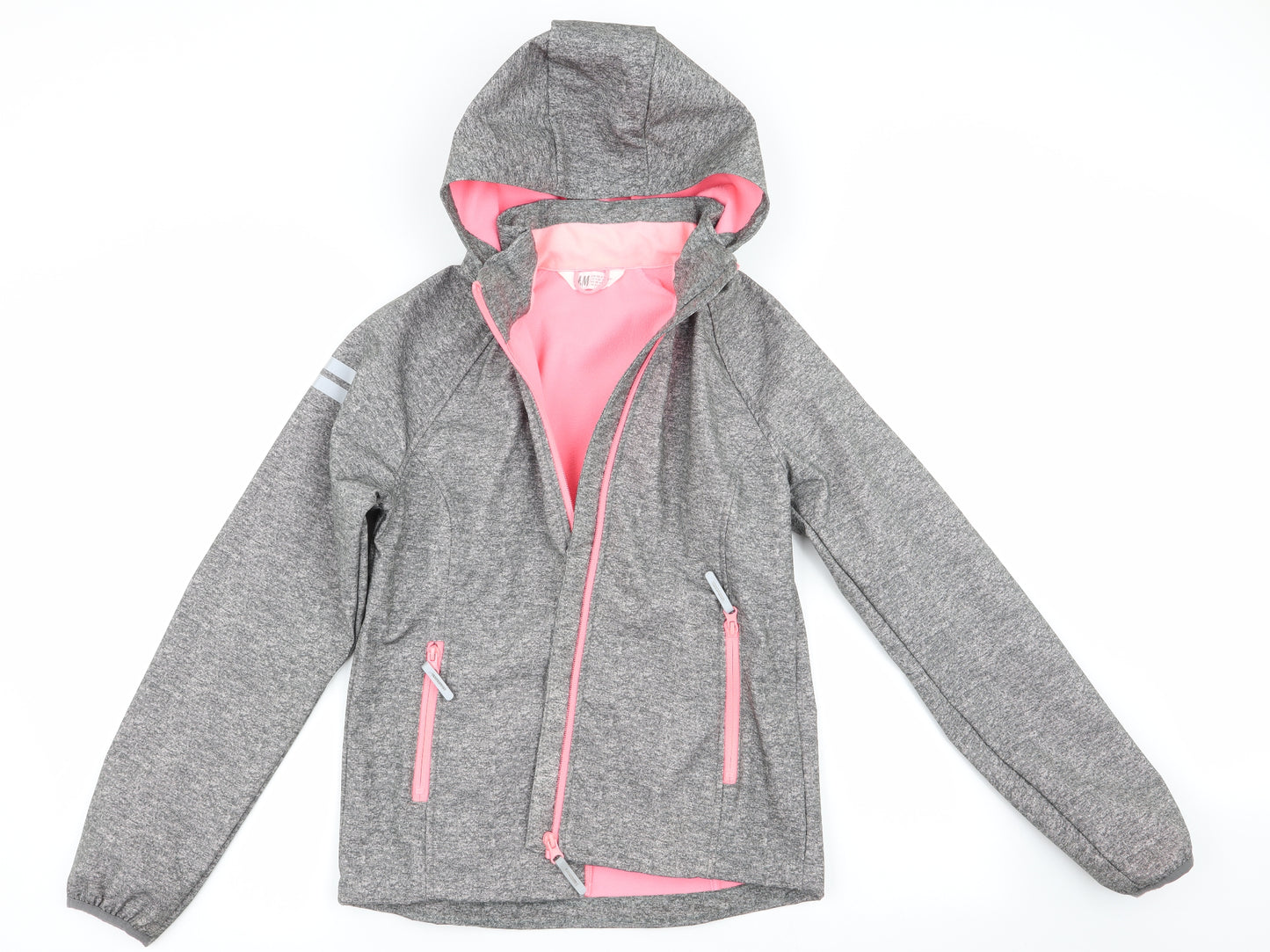 H&M Girls Grey   Anorak Coat Size 13 Years