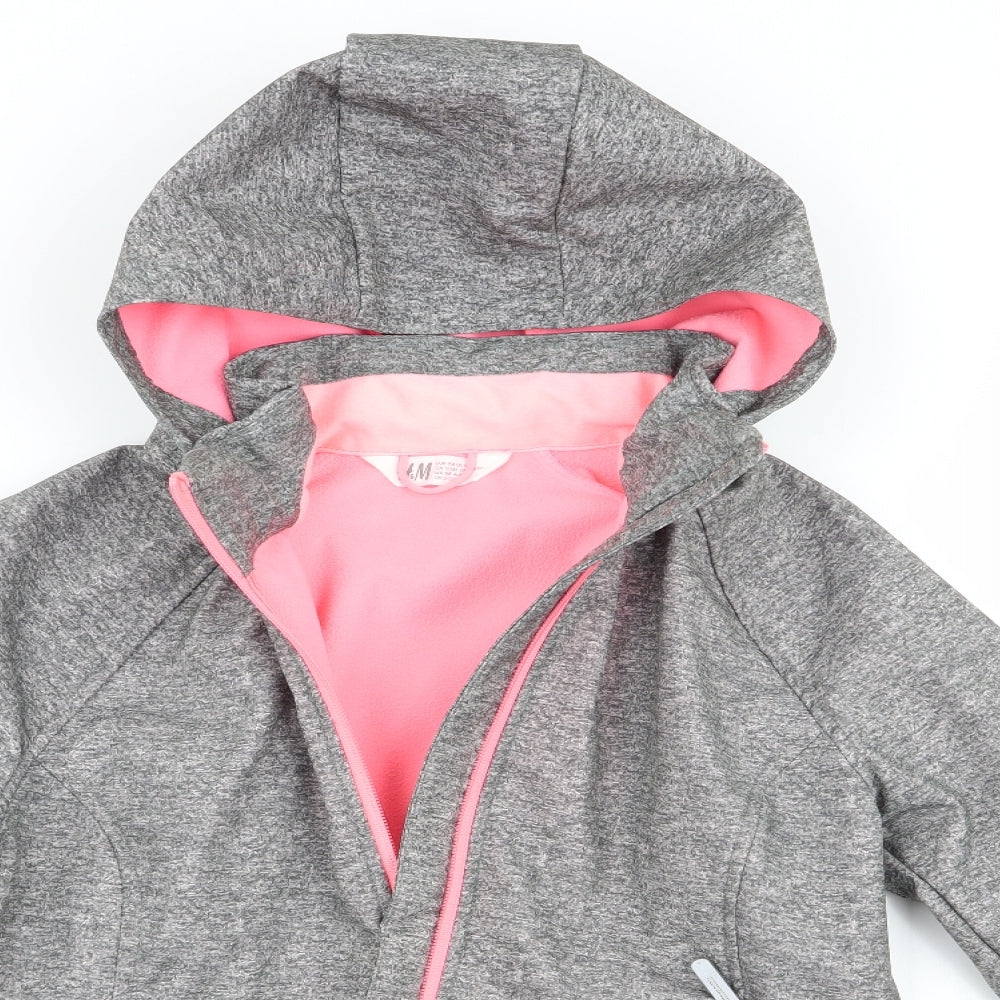 H&M Girls Grey   Anorak Coat Size 13 Years