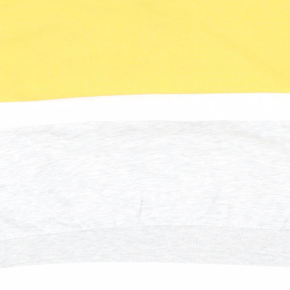 H&M Girls Yellow Colourblock  Pullover Sweatshirt Size 10-11 Years  - Make new memories