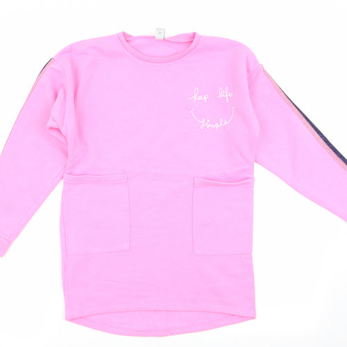 TU Girls Pink   Pullover Sweatshirt Size 11 Years  - Keep life simple
