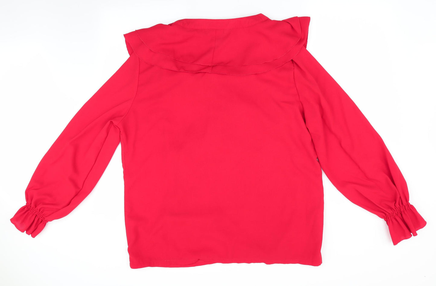 Boohoo Womens Red   Wrap Blouse Size 22
