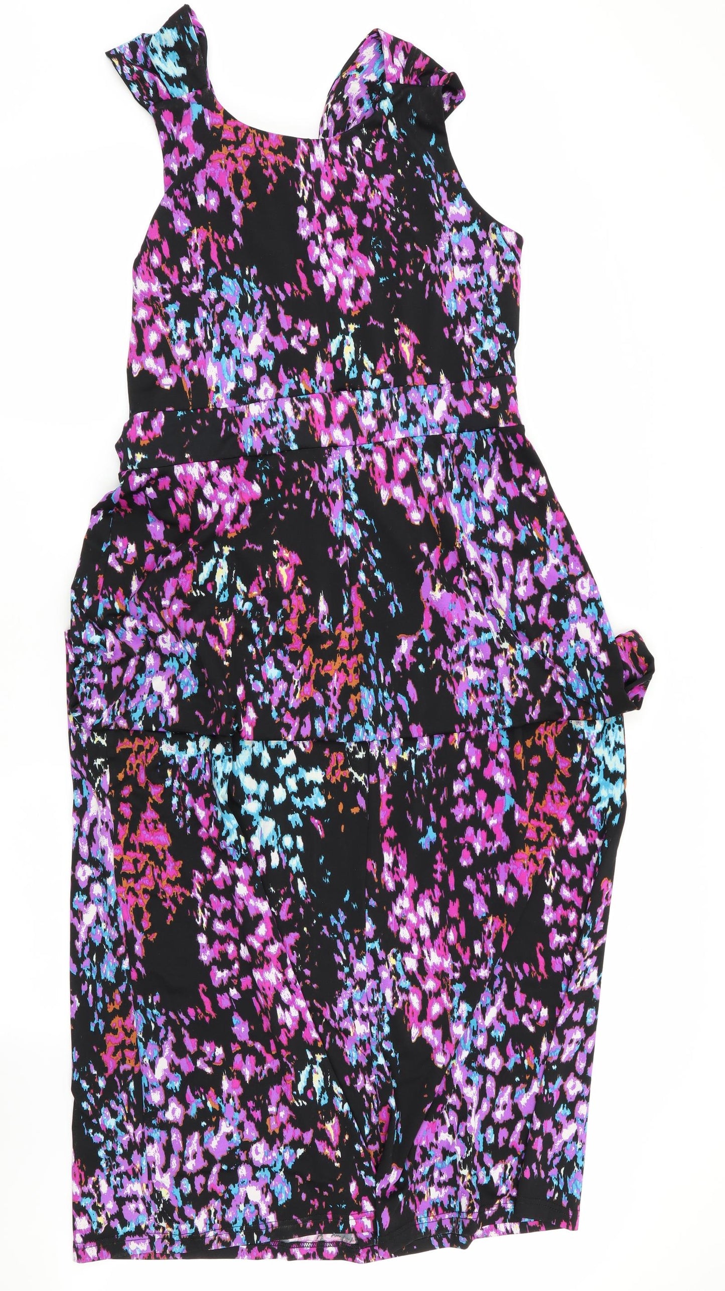 Peacocks Womens Purple Animal Print  Maxi  Size 16