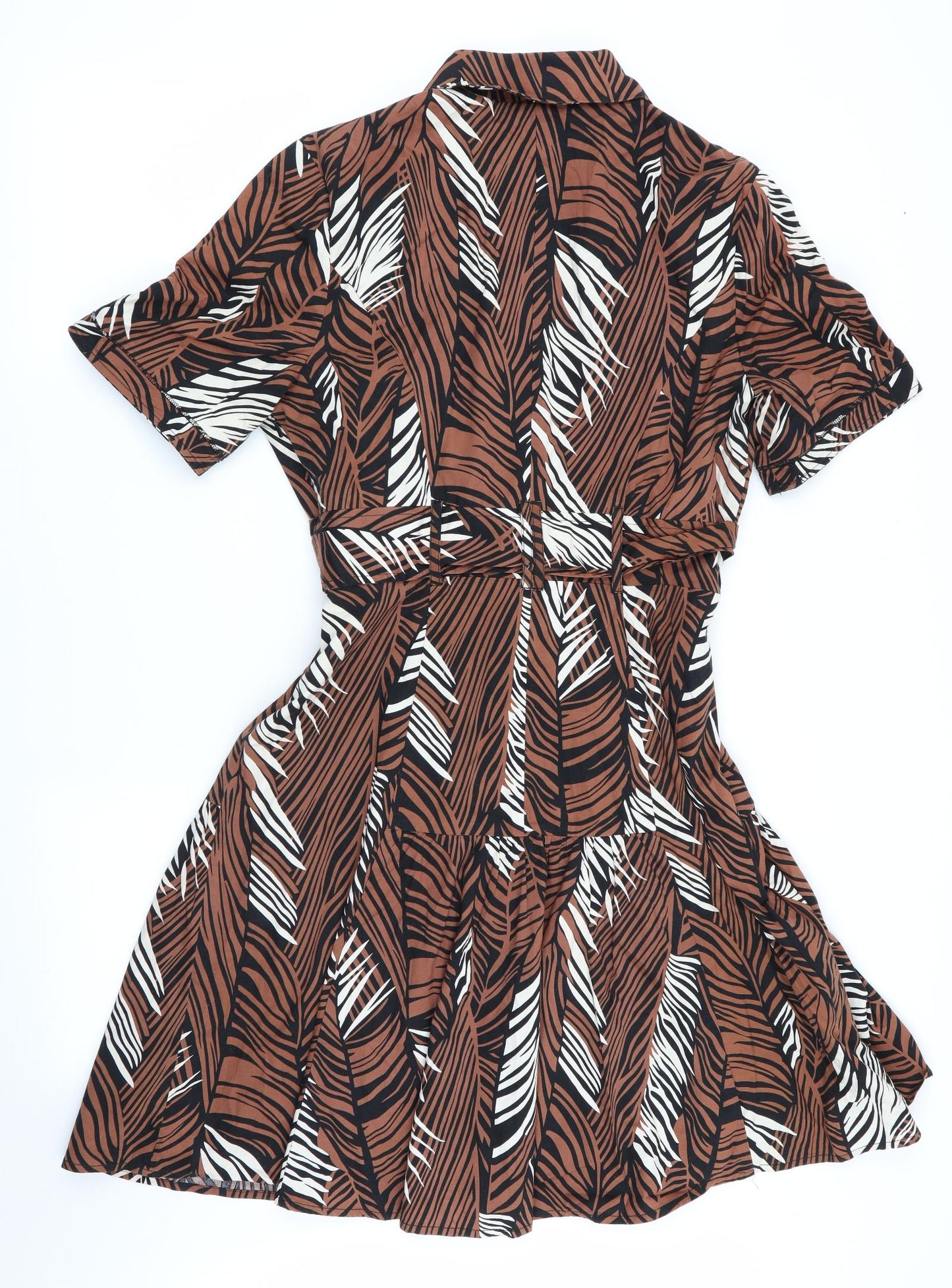 Karen Millen Womens Brown Floral  Fit & Flare  Size 14