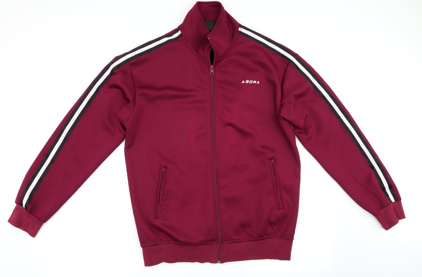 Agora Mens Red   Full Zip Sweatshirt Size M