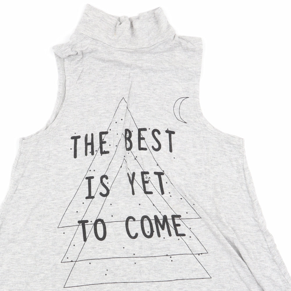 Messy Bun Just Chillin Womens Grey   Basic T-Shirt Size S  - The best is yet to come