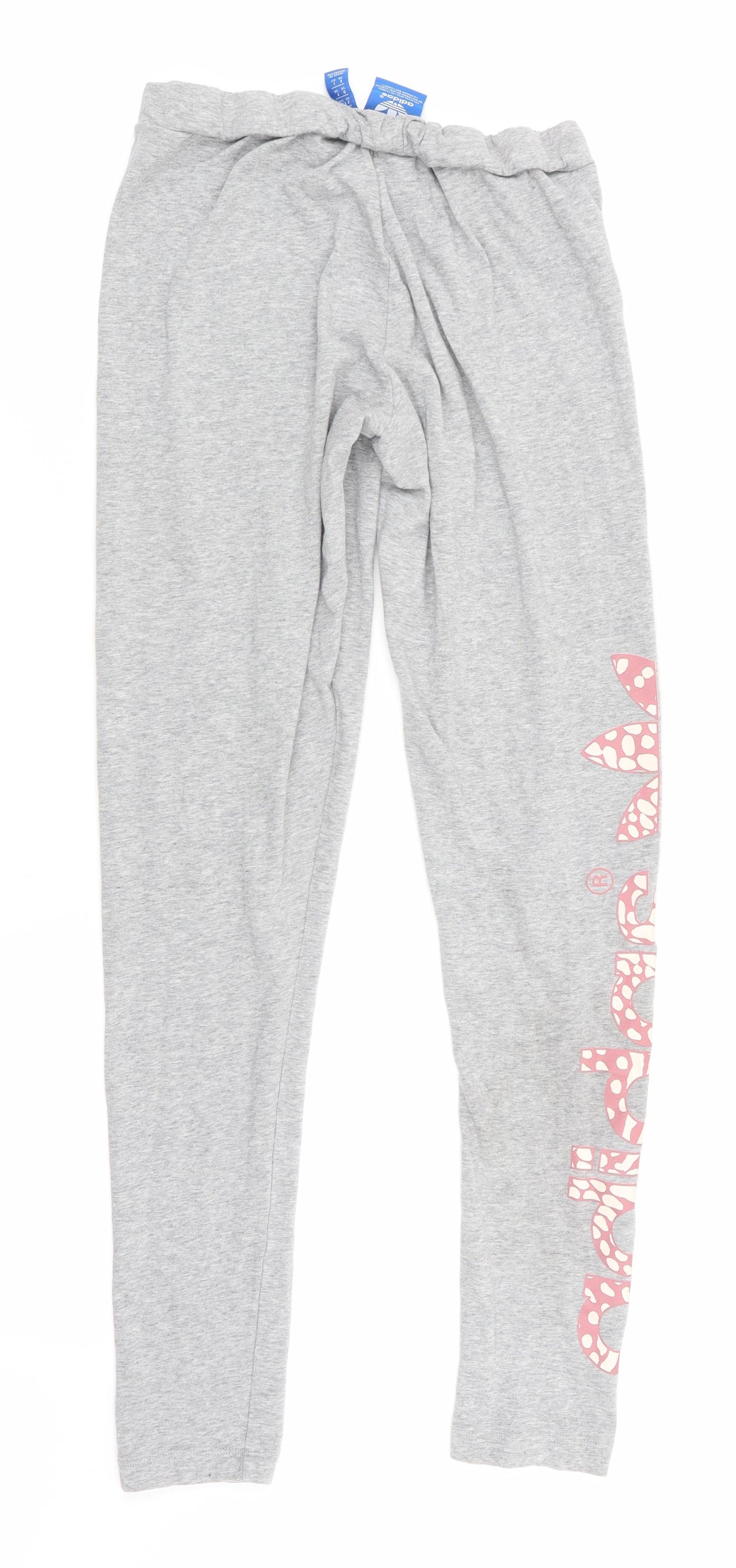 adidas Womens Grey   Track Pants Leggings Size 10 L28 in