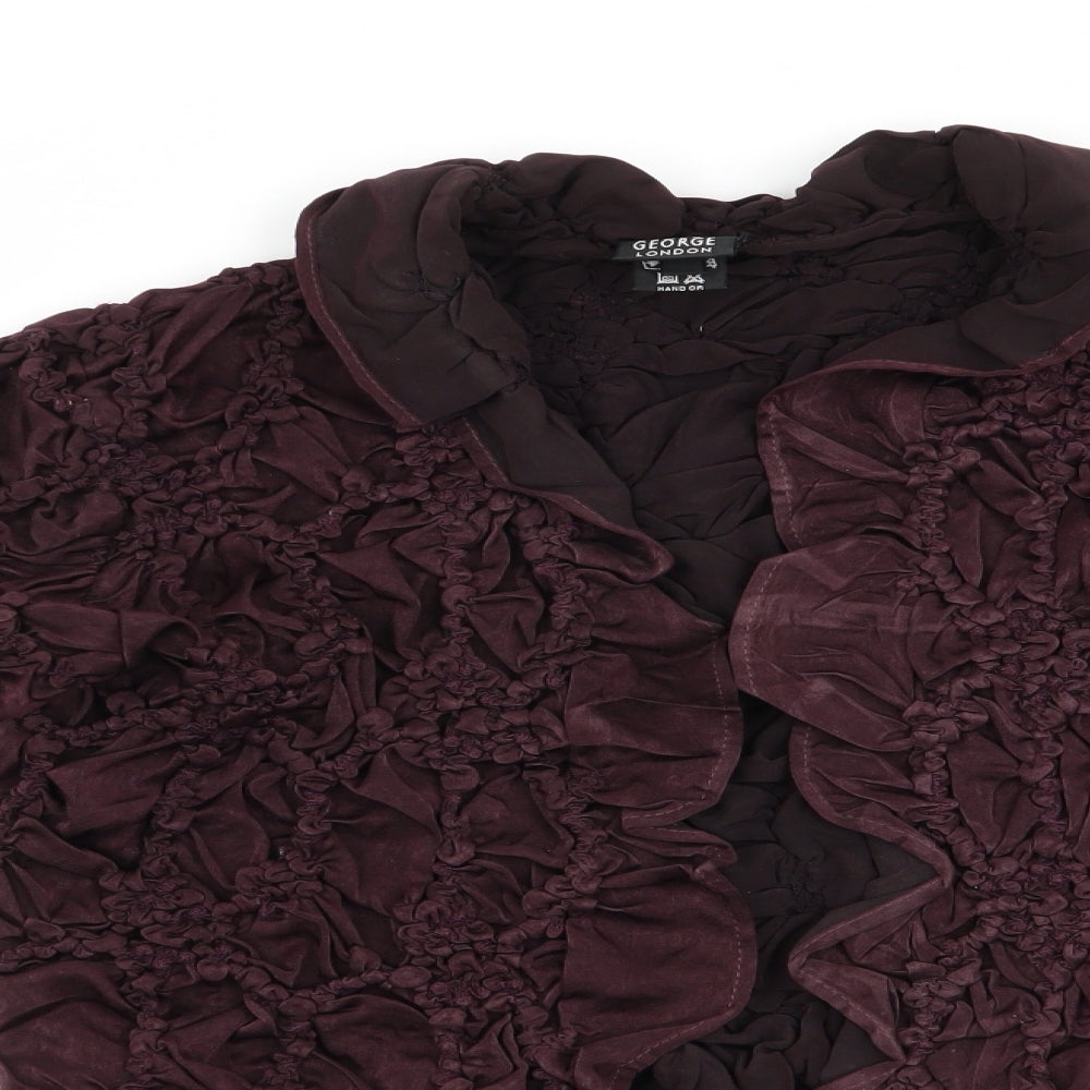 Lezley George London Womens Brown Floral  Jacket  Size S