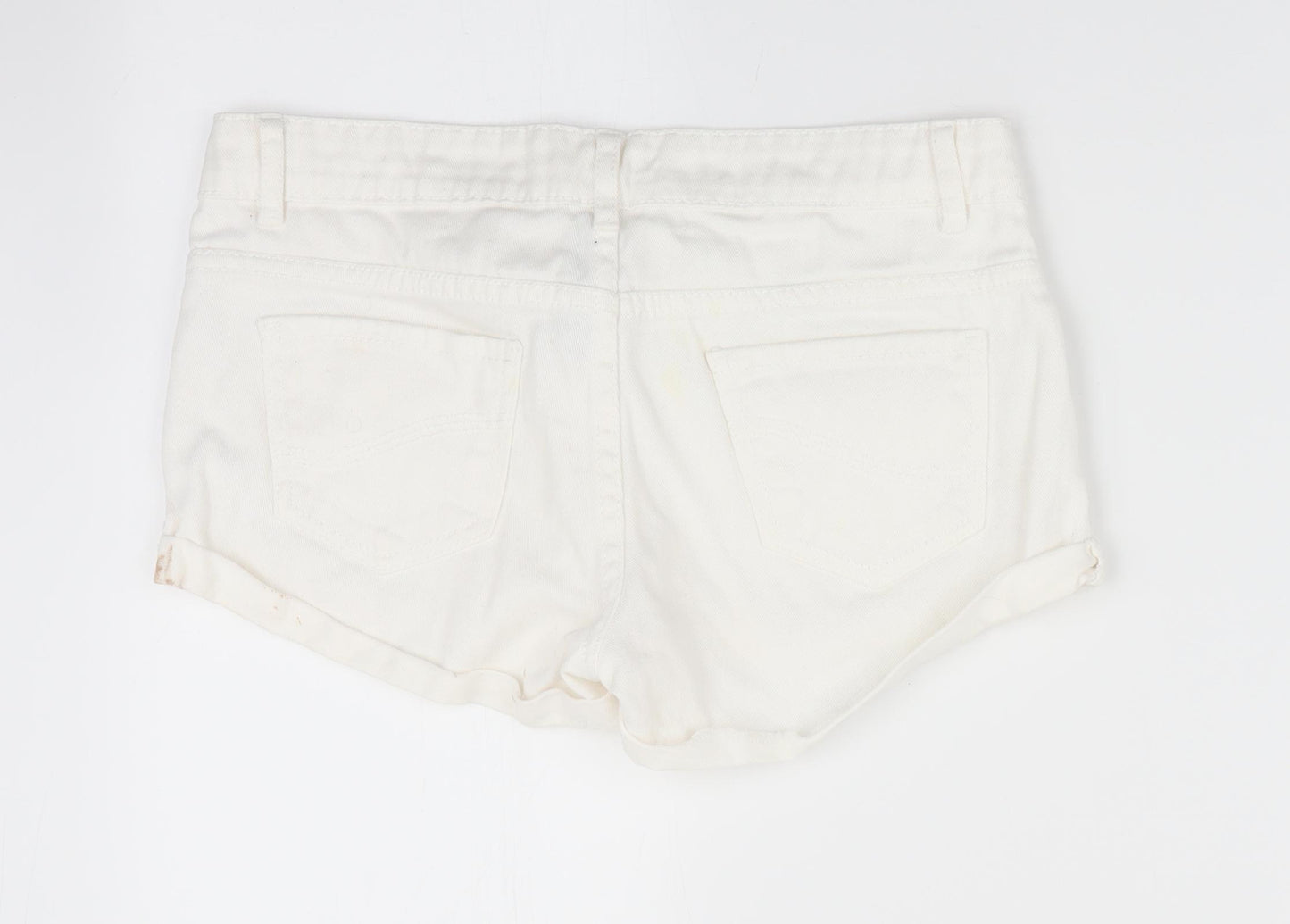 Denim Co Womens White   Hot Pants Shorts Size 8