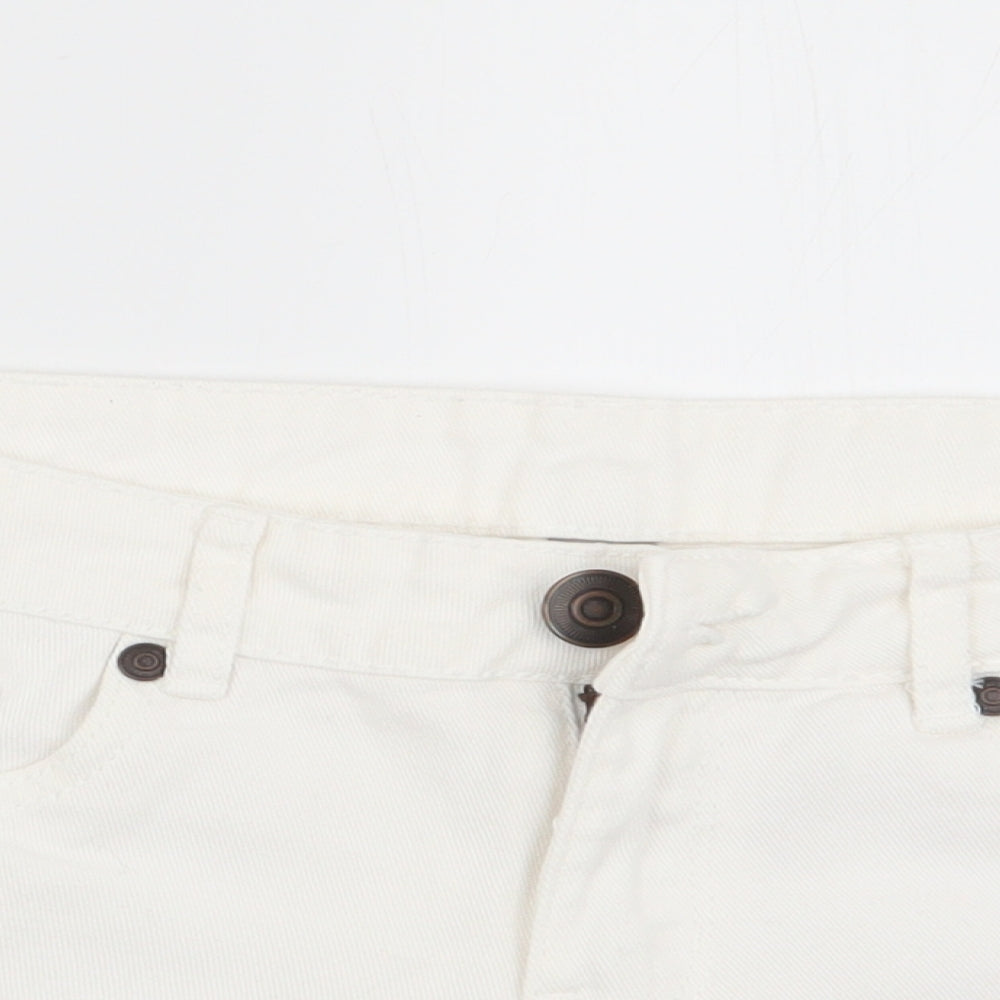 Denim Co Womens White   Hot Pants Shorts Size 8