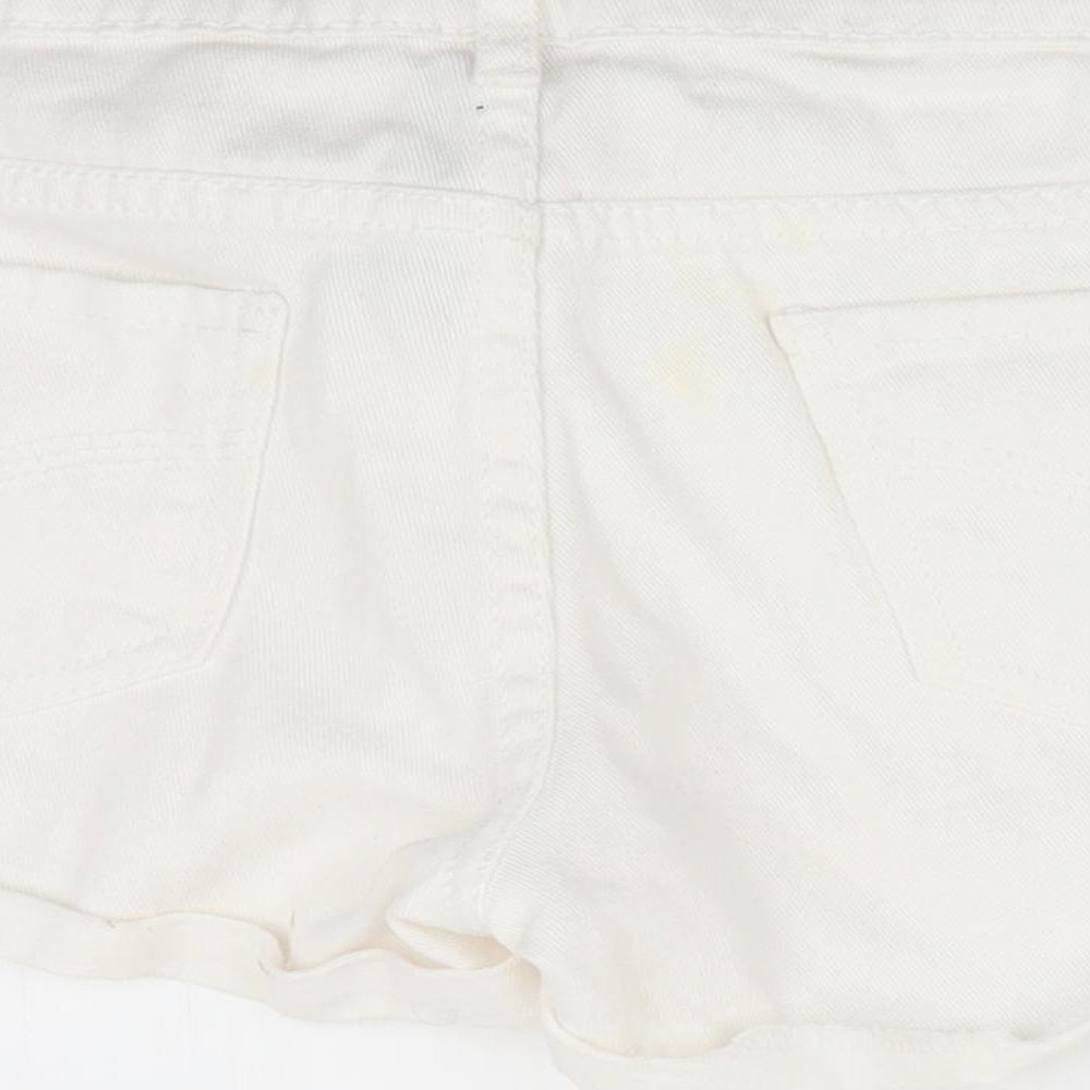 Denim Co Womens White   Hot Pants Shorts Size 8