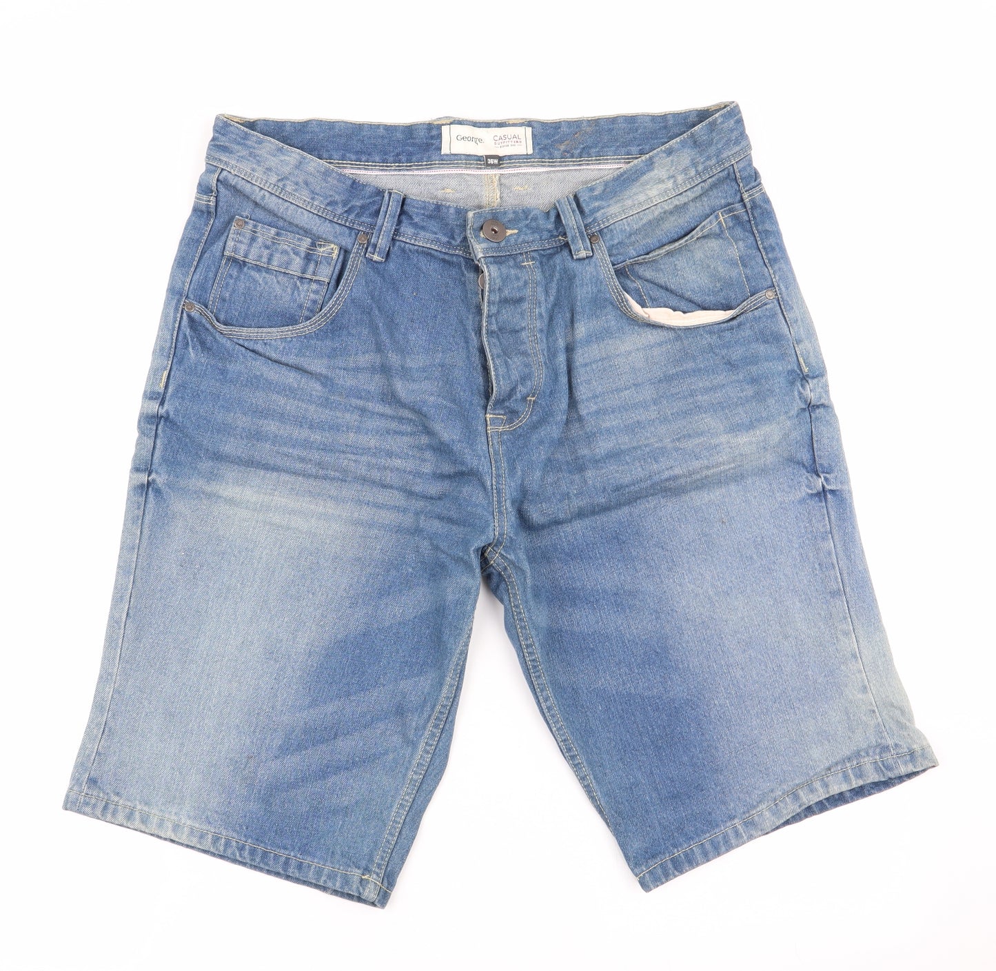 George Mens Blue   Bermuda Shorts Size 36 - Denim Shorts