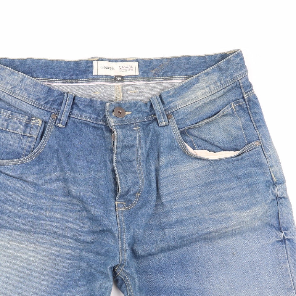George Mens Blue   Bermuda Shorts Size 36 - Denim Shorts