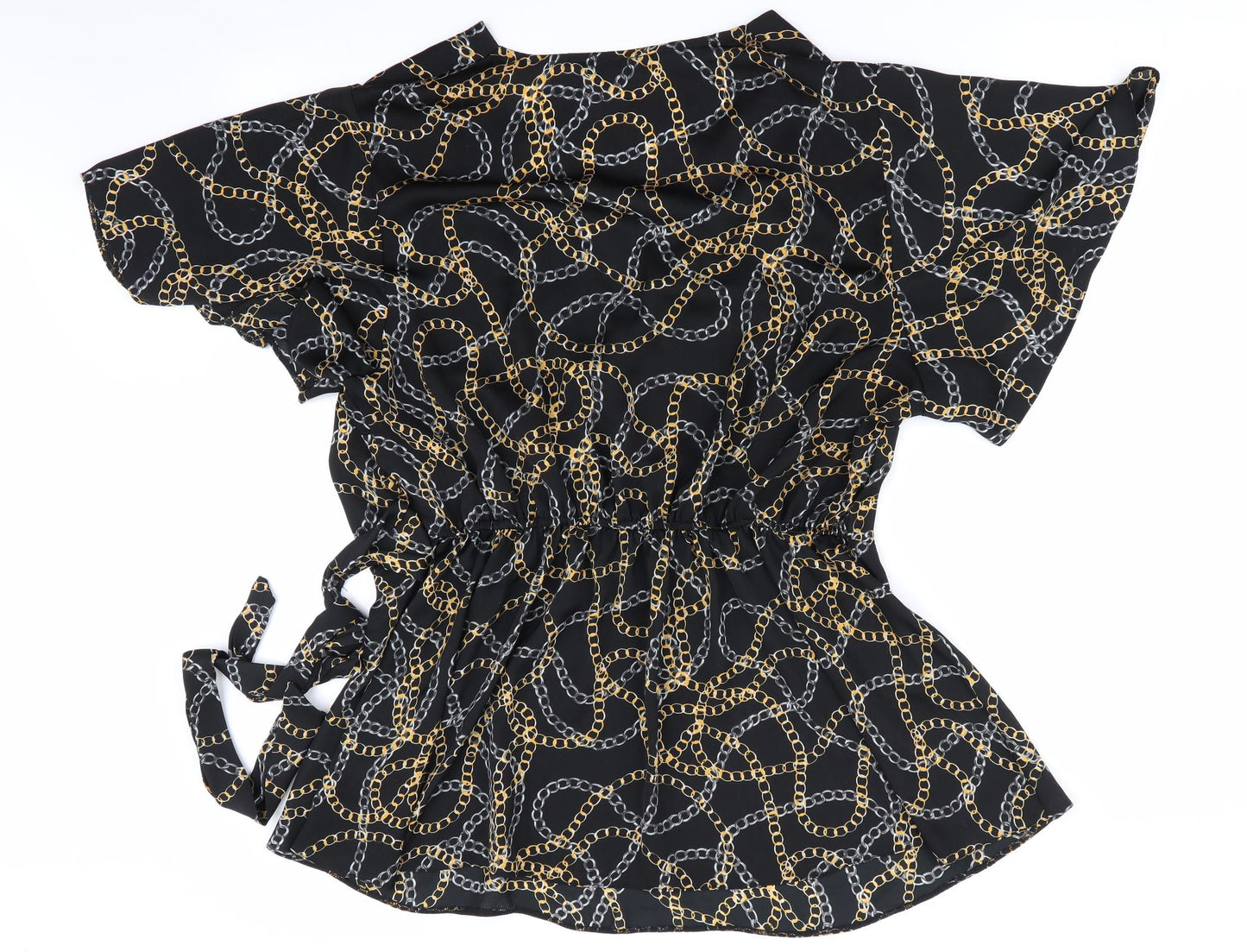 V by Very Womens Black Geometric  Basic Blouse Size 18