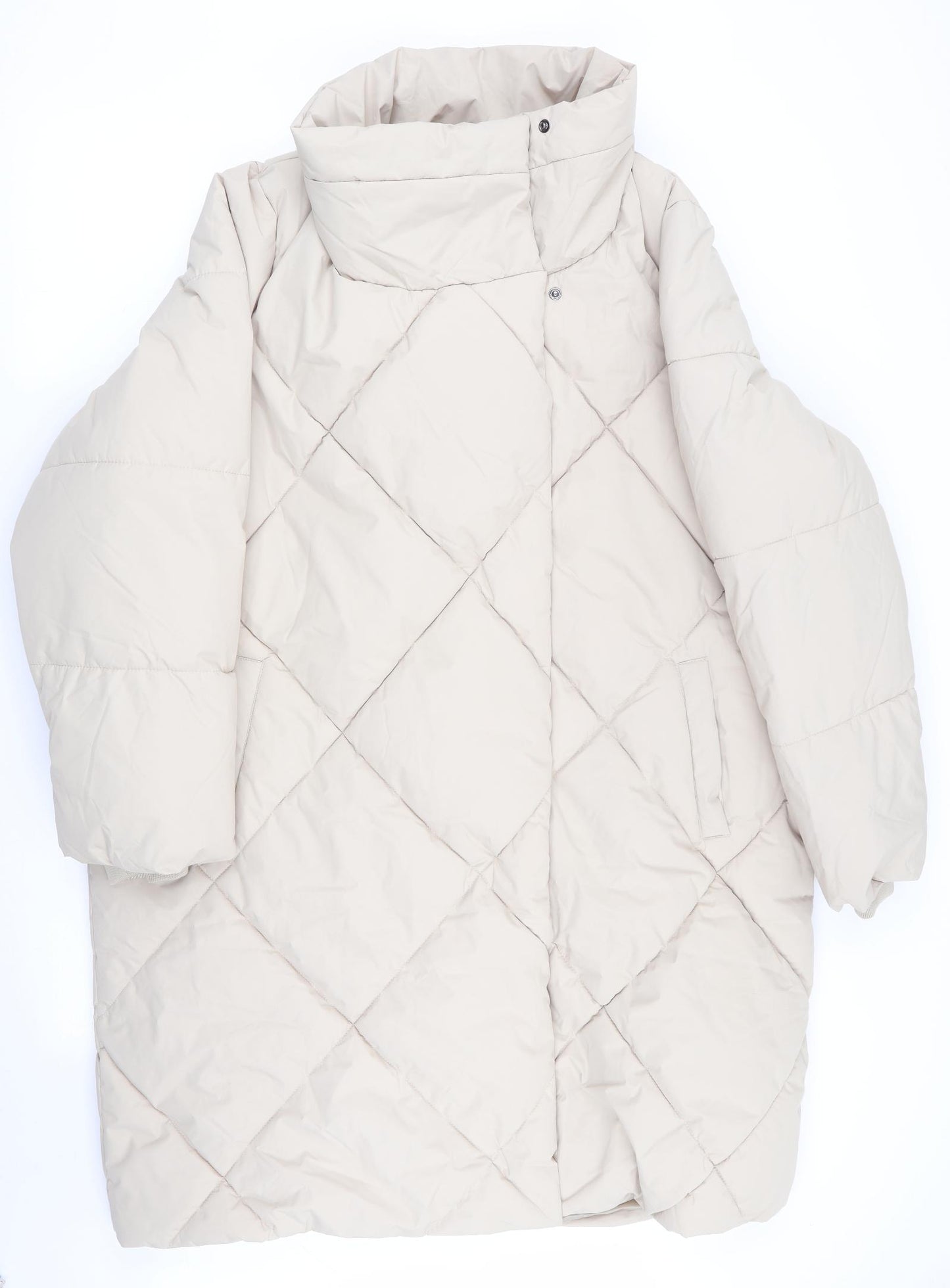 Primark Womens Ivory   Anorak Coat Size L  - Longline Coat