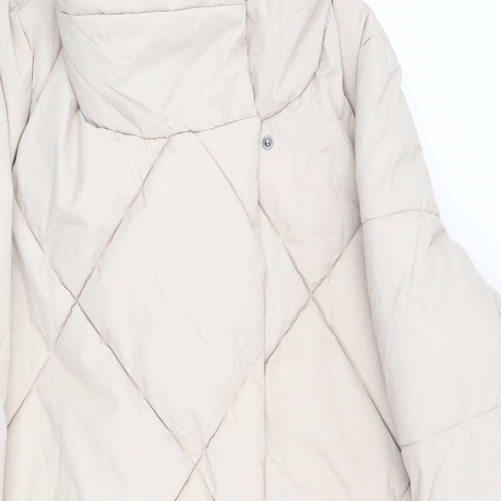 Primark Womens Ivory   Anorak Coat Size L  - Longline Coat