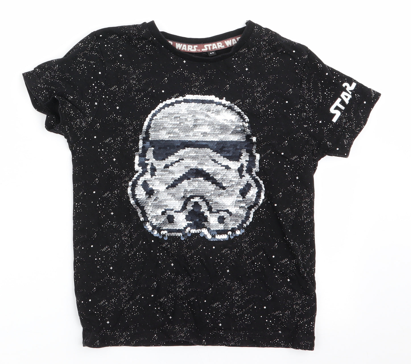 Star Wars Boys Black   Basic T-Shirt Size 4-5 Years  - Star Wars