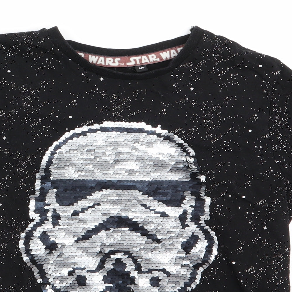 Star Wars Boys Black   Basic T-Shirt Size 4-5 Years  - Star Wars