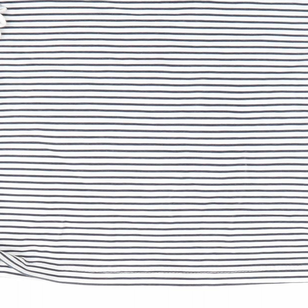 Baby Club Girls Blue Striped  Basic T-Shirt Size 9-12 Months  - Heart Print