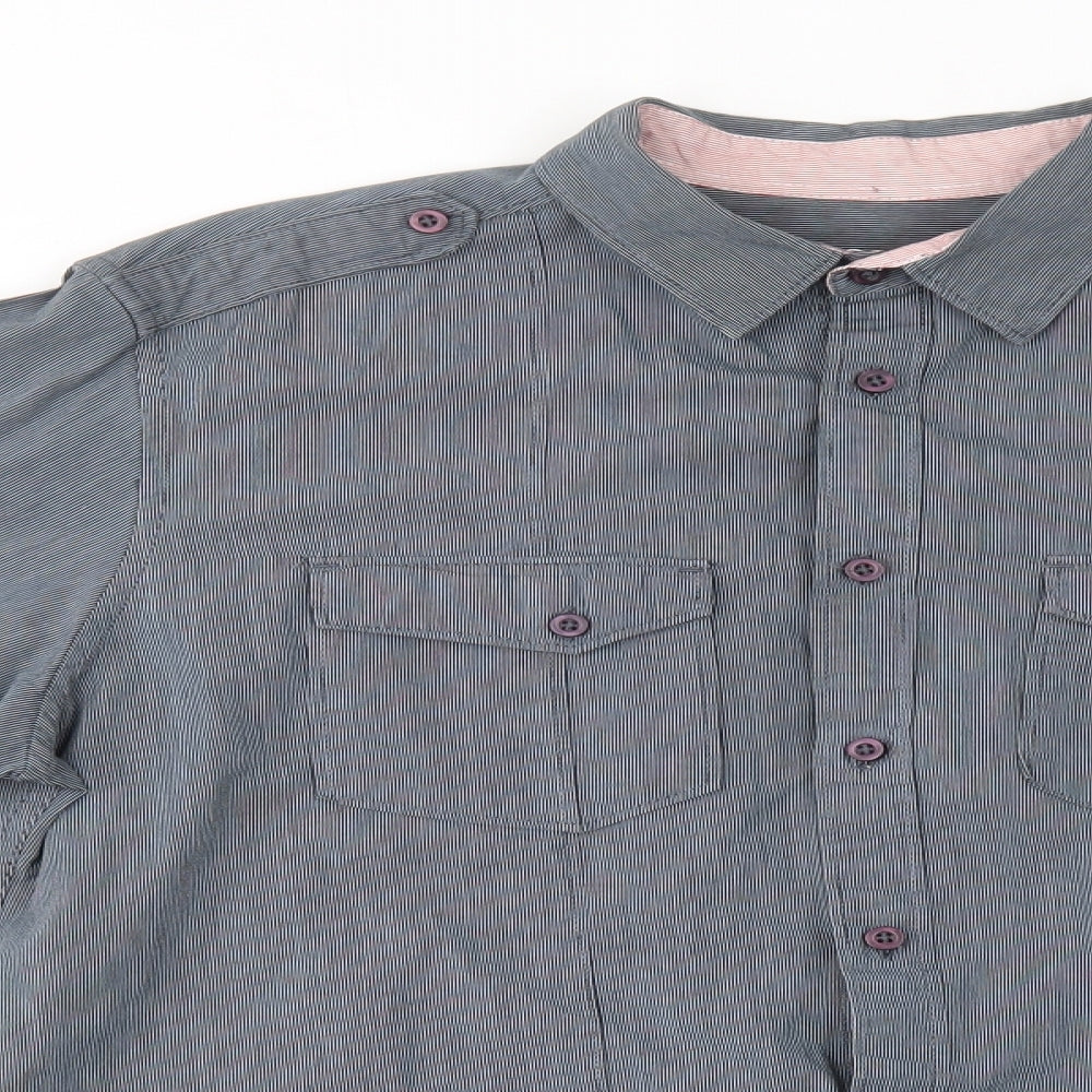 Burton Mens Grey    Button-Up Size M