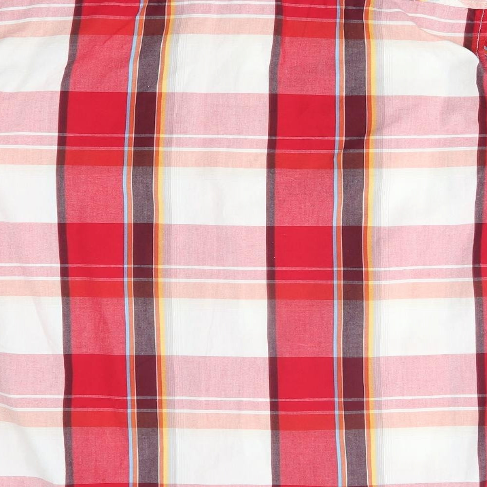 Primark Mens Red Plaid   Button-Up Size M