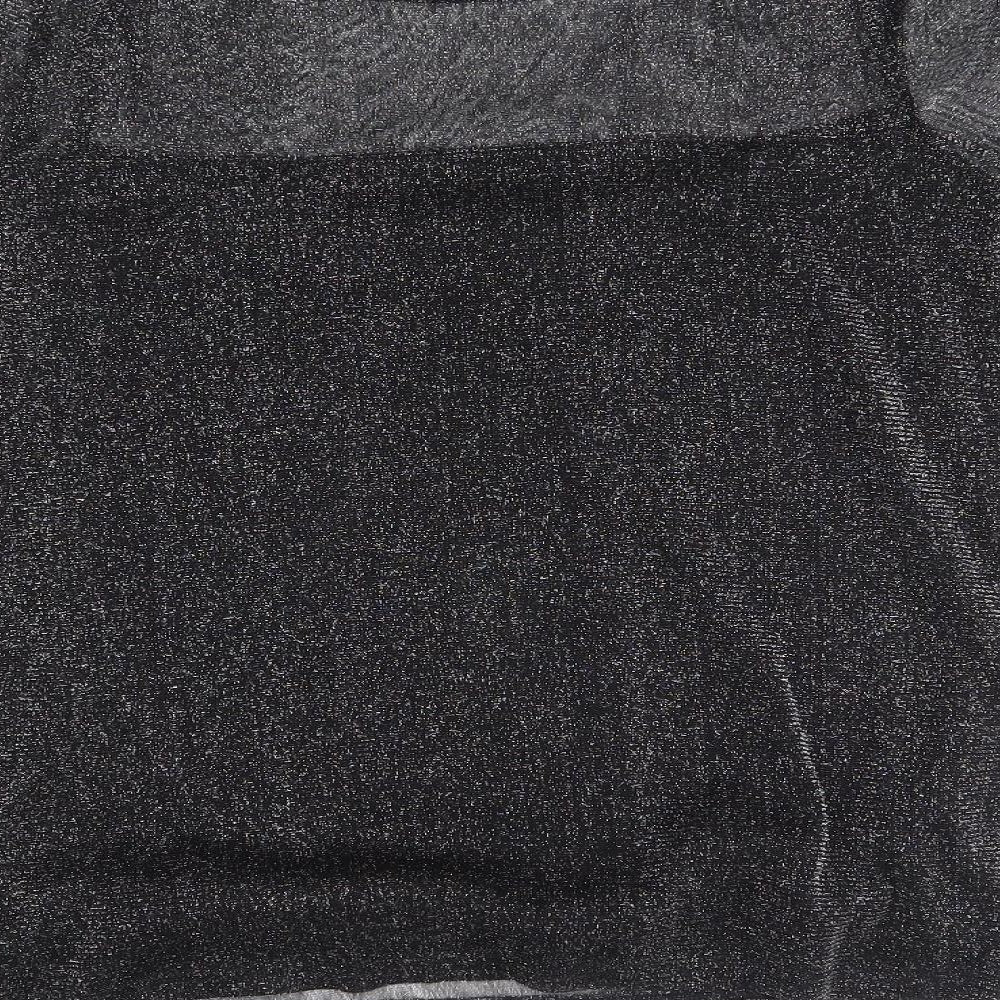 Dorothy Perkins Womens Black   Basic T-Shirt Size 16  - mesh top