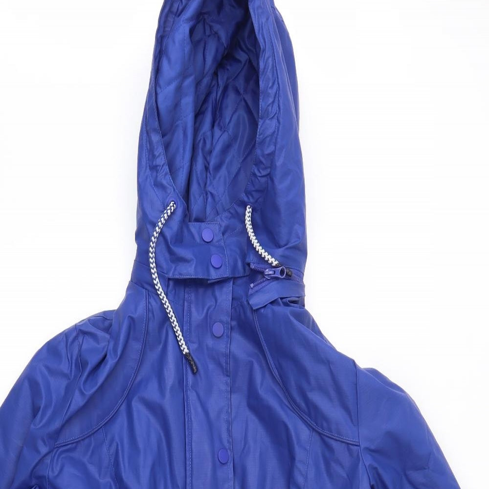 TU Womens Blue   Parka Coat Size 16  - zip off hood