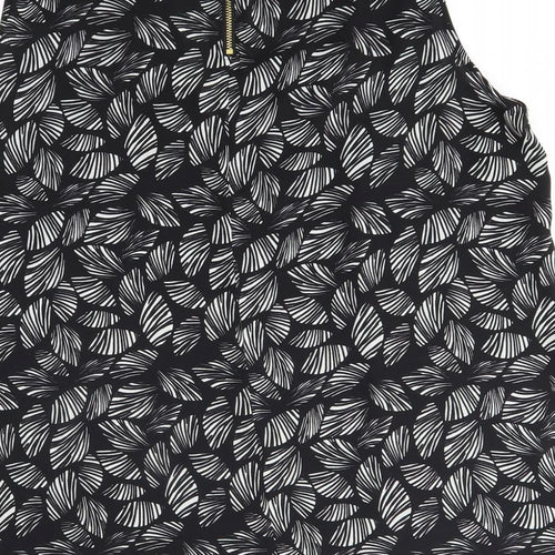 NEXT Womens Black Floral  Basic Blouse Size 16