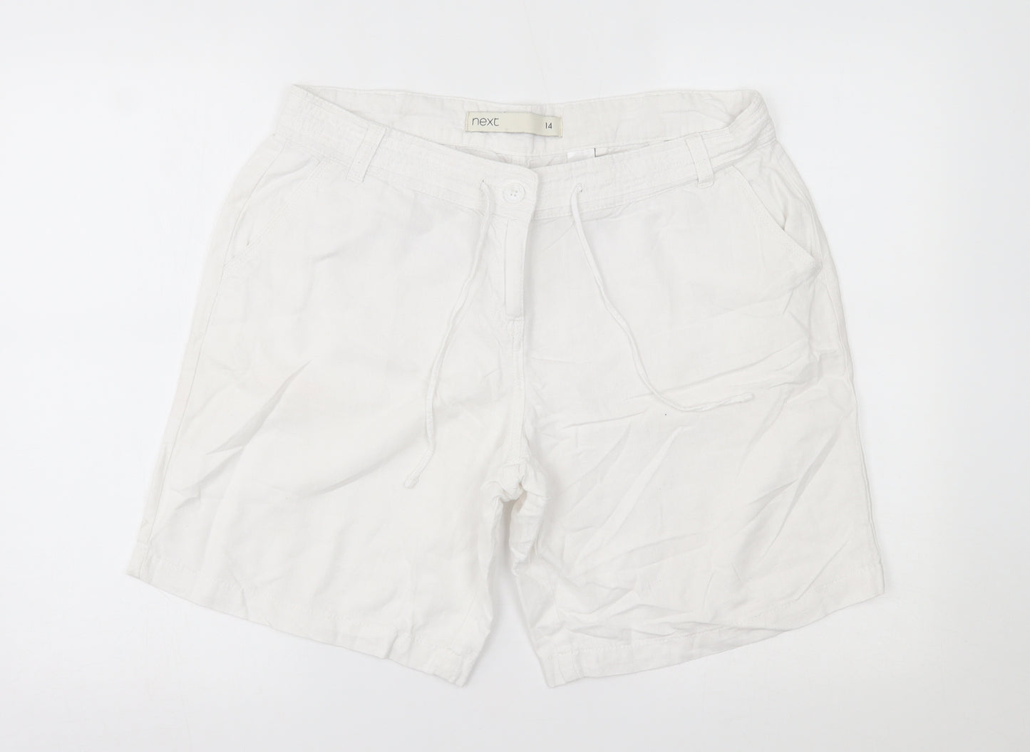 NEXT Womens White   Chino Shorts Size 14
