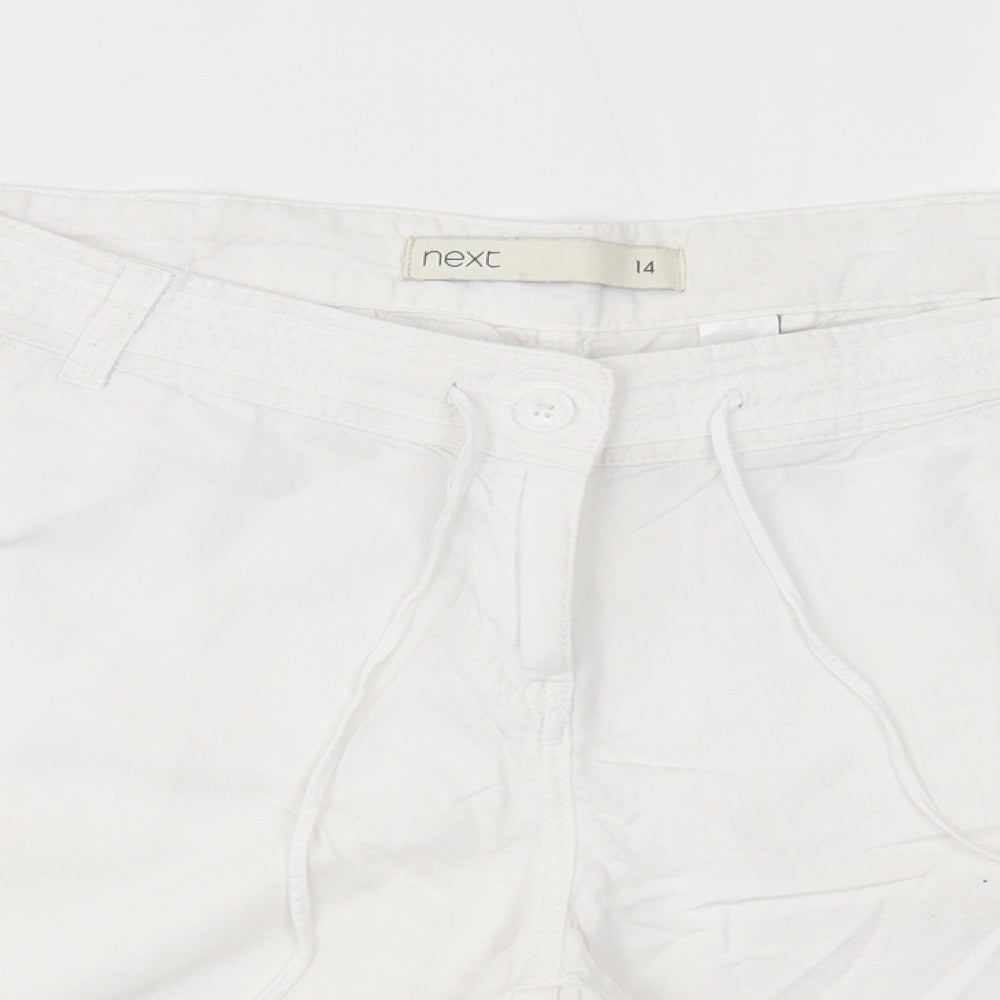 NEXT Womens White   Chino Shorts Size 14