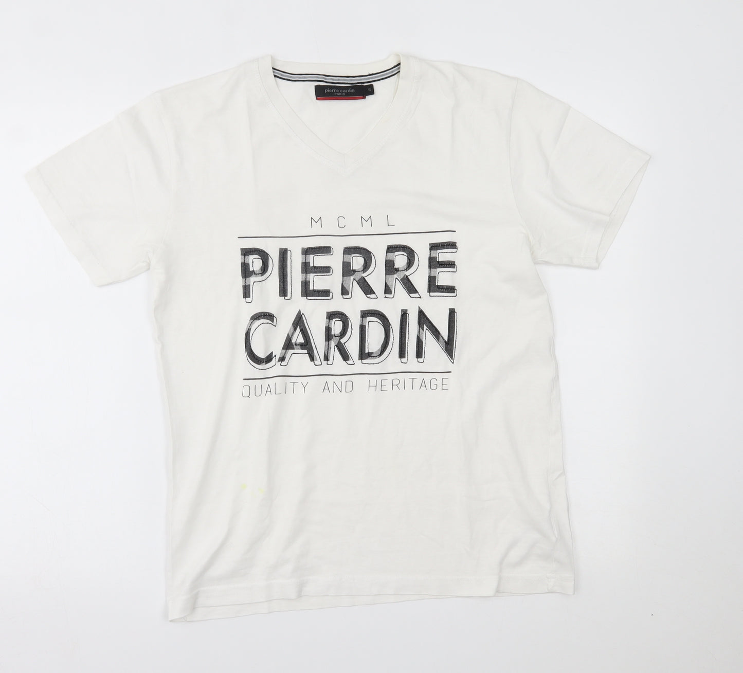 Pierre Cardin Mens White    T-Shirt Size S