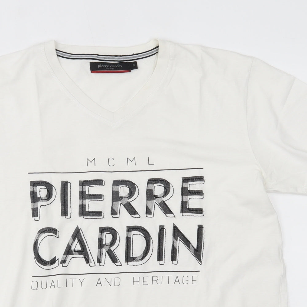 Pierre Cardin Mens White    T-Shirt Size S
