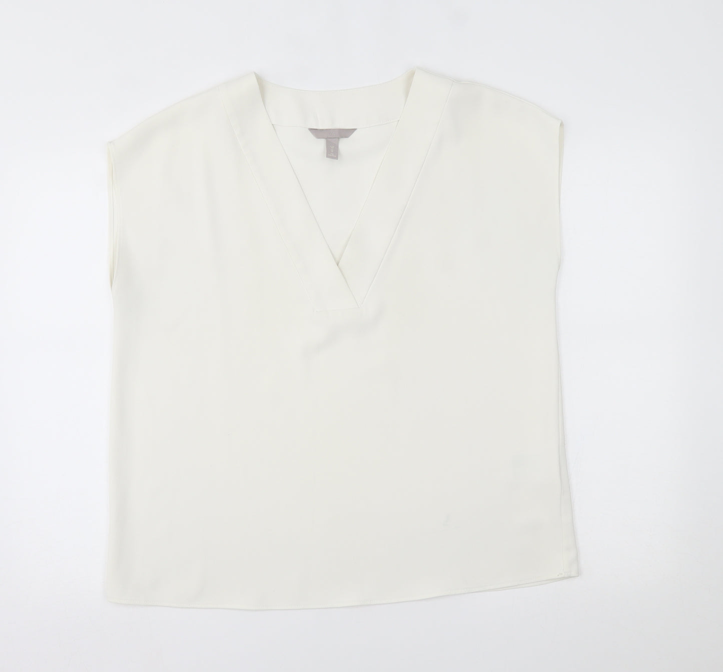 H&M Womens White   Basic Blouse Size 14